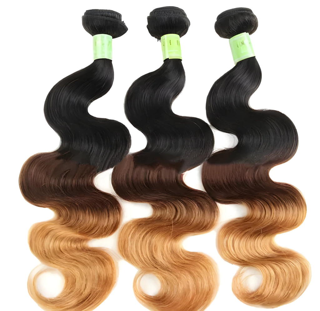 Xuchang Bundle Body Wave T1b27 ombre synthetic hair extension bundle in body wave texture