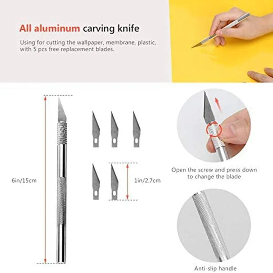 Plastic car film smoothing tool set with 10 pieces for automotive wrap and vinyl application.