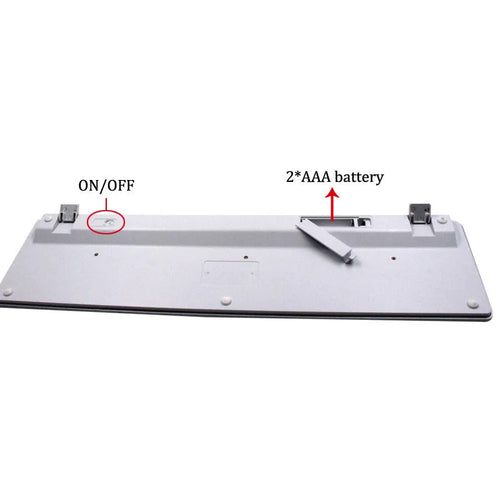 White 109-key wireless Bluetooth keyboard with three-key zone layout and ABS plastic build