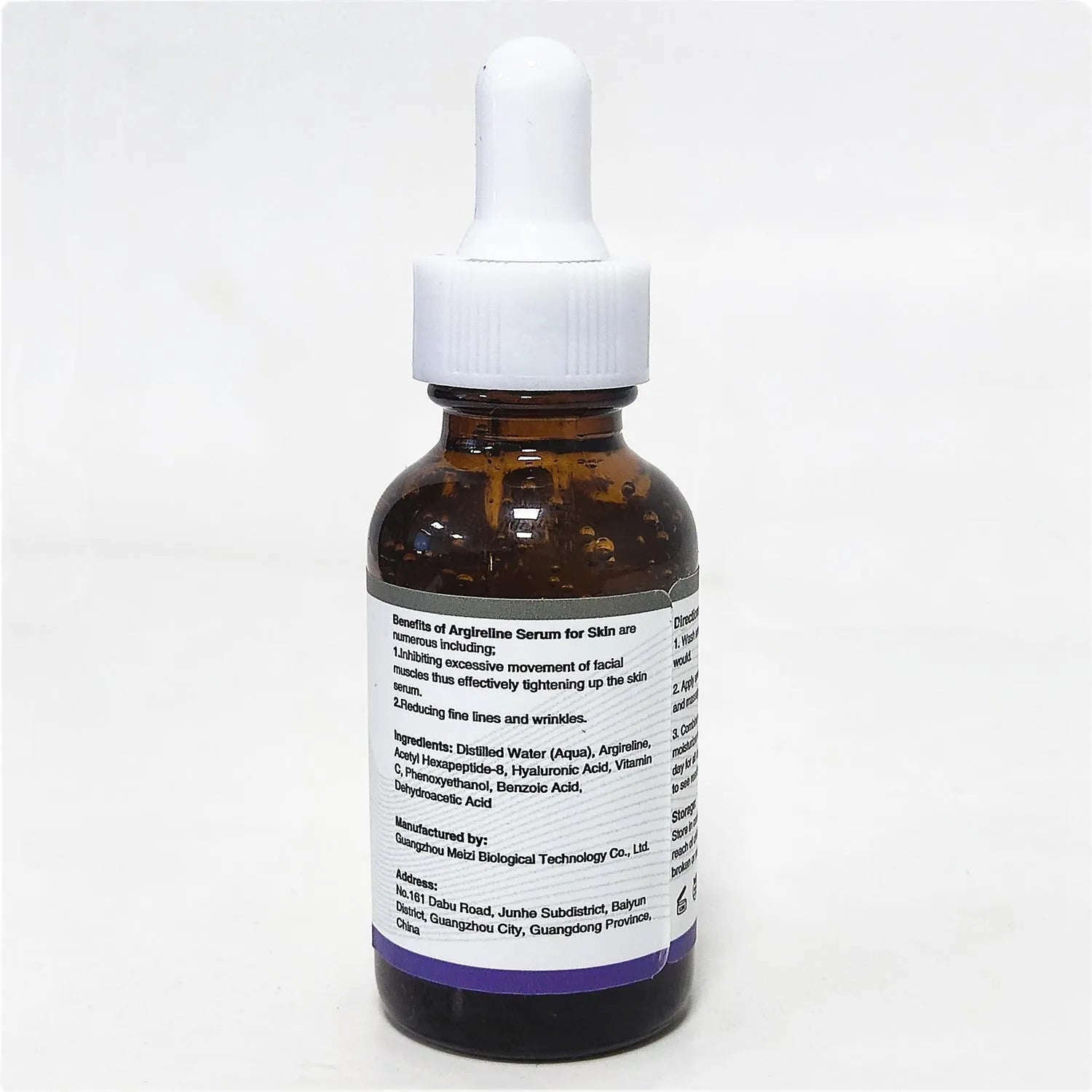 30ml six-peptide firming anti-wrinkle serum bottle with brightening and hydrating properties