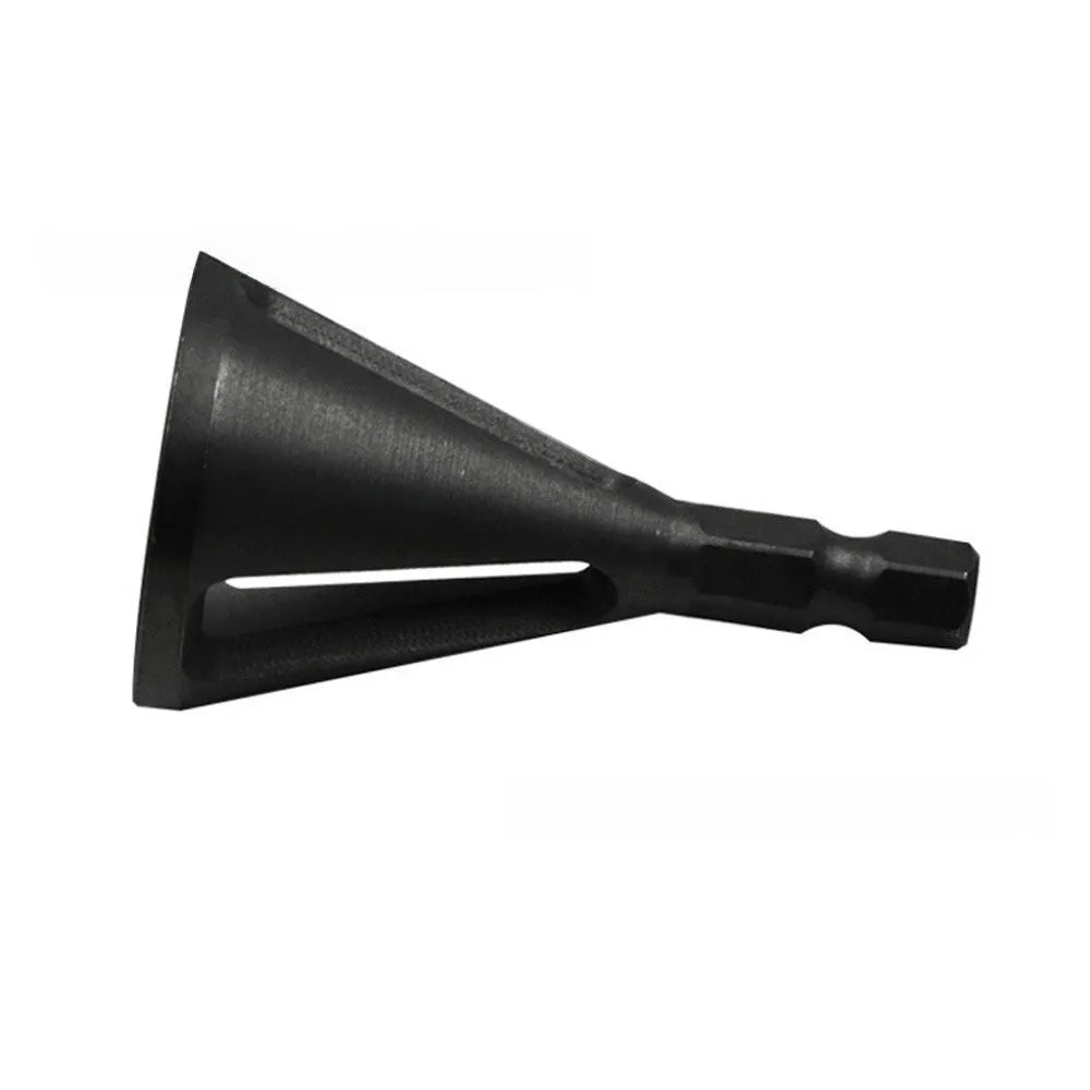 High-speed steel hexagonal three-groove deburring drill bit for screw head edging and trimming, black finish