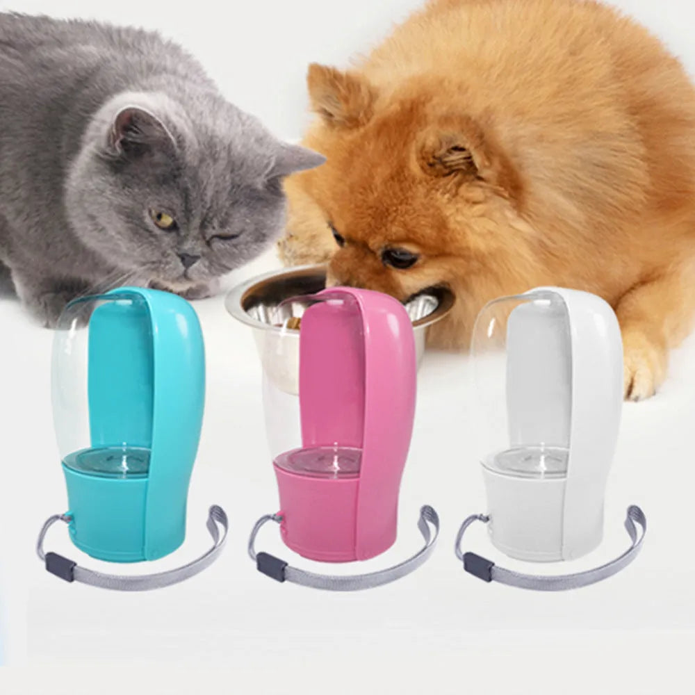 Pet folding water bottle 280ml in Blue, Pink, and White with compact design