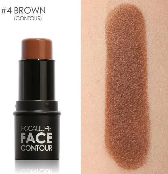 Cream contour highlighter makeup stick in a tube, shown with four shade options labelled A, B, C, D.