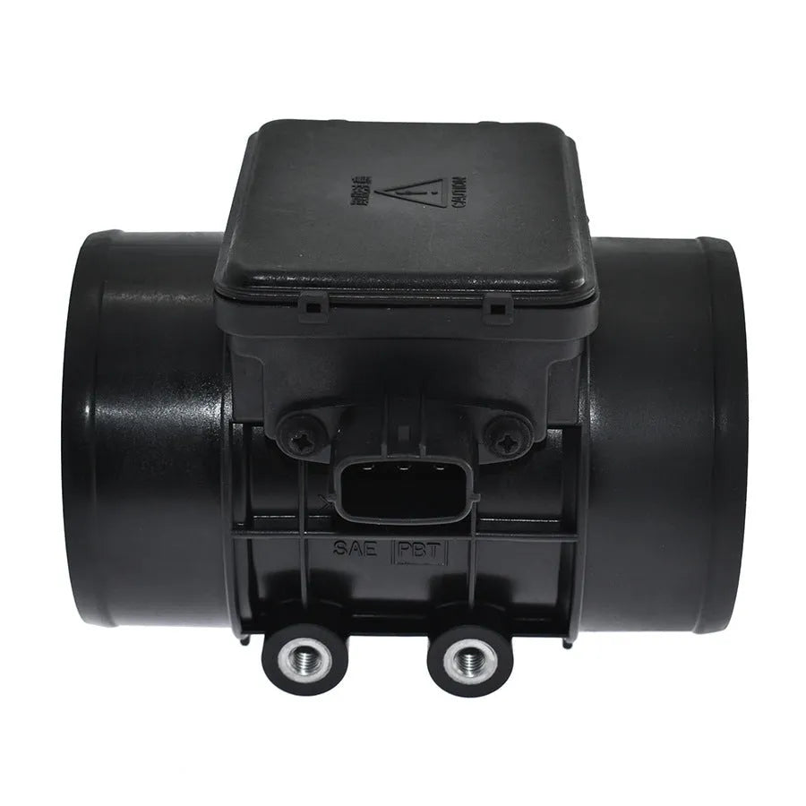 Black plastic automotive air flow meter with standard specification for car engine systems