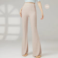 Women's classical dance practice trousers in polyester fabric showing solid colour design for body training
