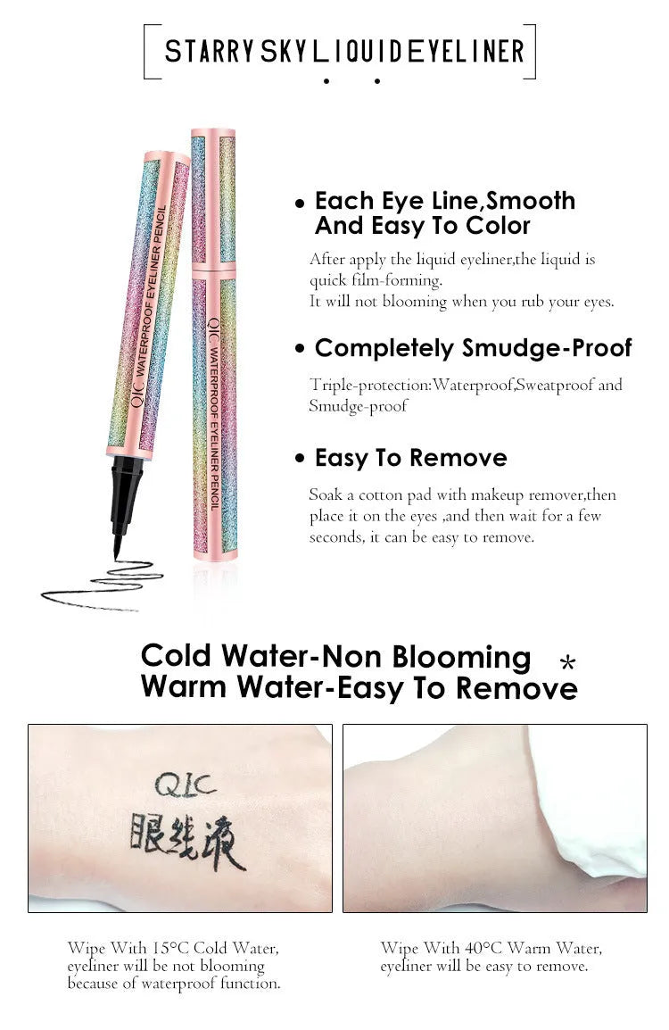 Starry Sky Eyeliner black liquid liner with waterproof and smudge-proof 24-hour formula