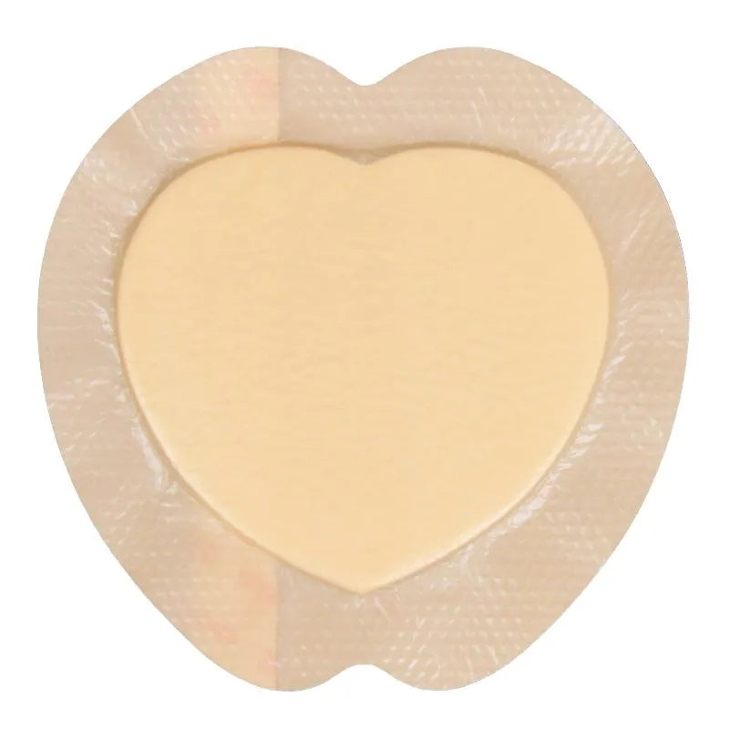 Large skin tone silicone bedsore dressing for pressure sore relief.