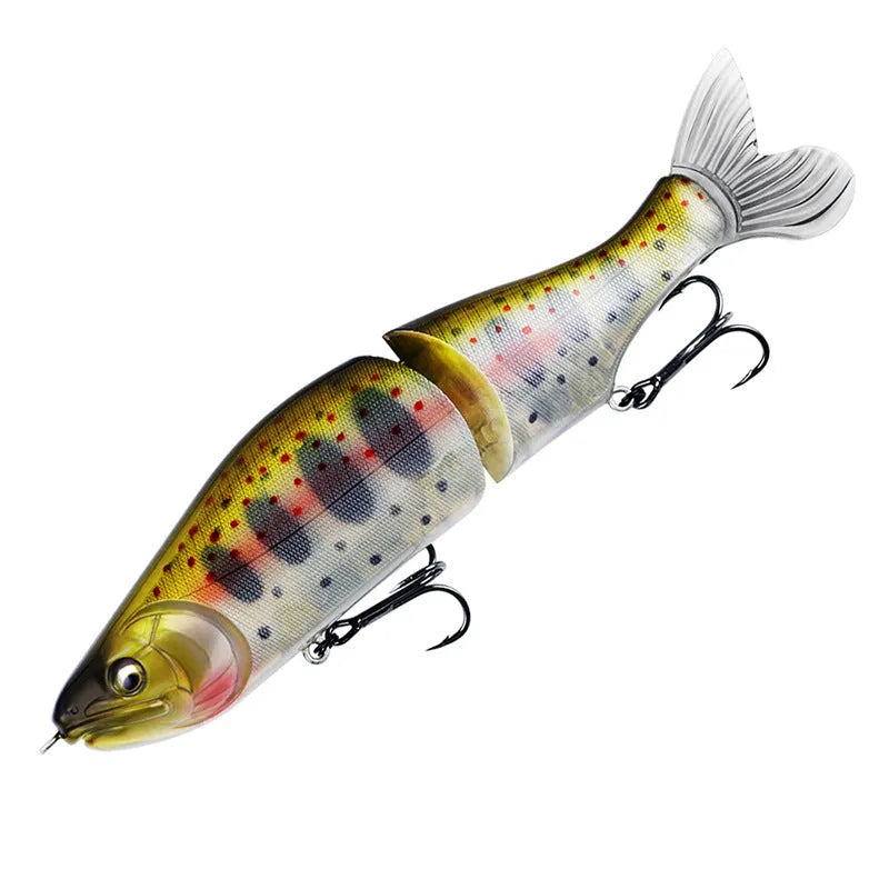 185mm plastic fishing lure for bass showing colour options A through O