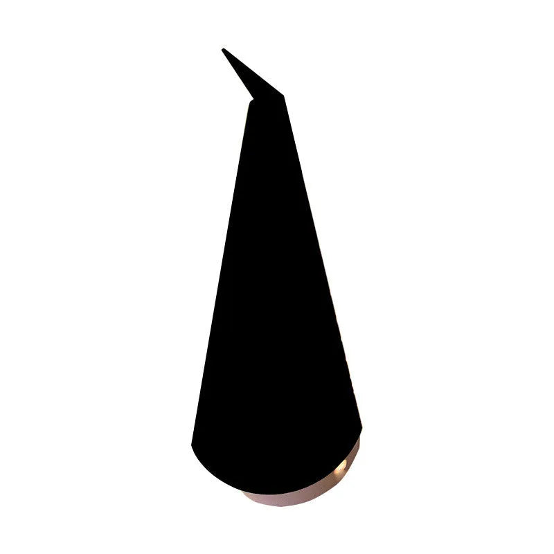 Modern minimalist corridor peacock wall lamp with iron lampshade in black finish, warm light, Scandinavian style