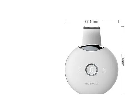 White ABS plastic palm sonic cleansing apparatus for blackhead and dead skin removal, model BJ-1809