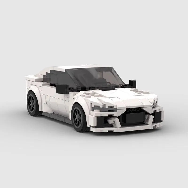 Building blocks for assembling RS7 sports car model, plastic splicing kit in black colour option
