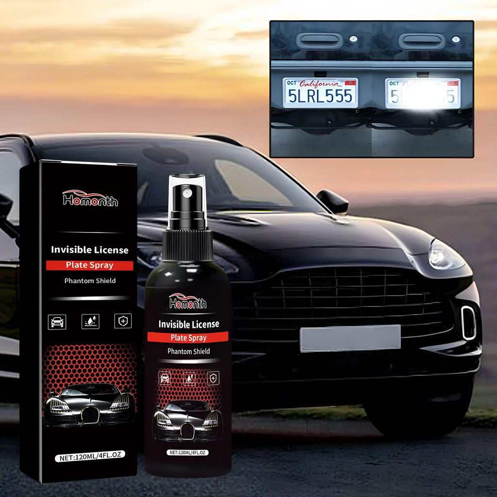 Invisible license plate spray 100ml transparent coating in compact bottle with spray nozzle