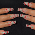 Pack of 24 French Love Red Diamond small cherry nail art armour stickers and glue tube.