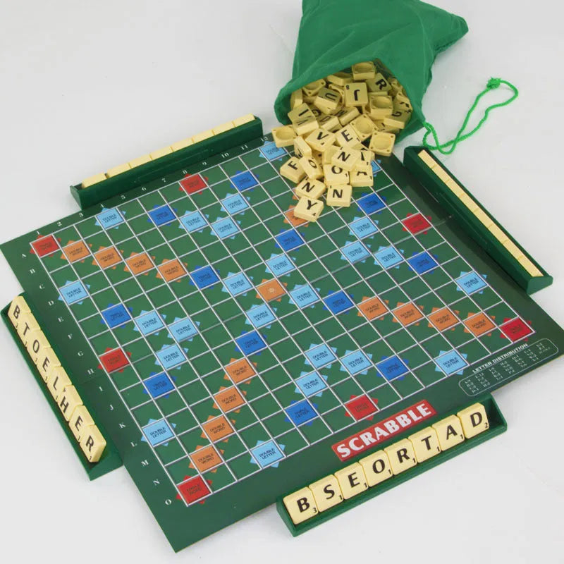Scrabble plastic educational board game in colour 6680E for parent-child word play