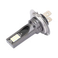H7 110W LED fog light bulb with 12 SMD LEDs and aluminium body on white background.