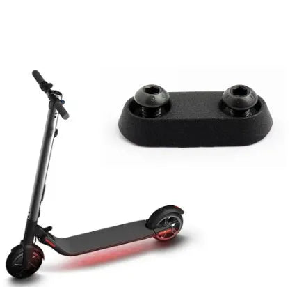 Black aluminium riser fixing latch for Ninebot ES series electric scooter, 46x20mm