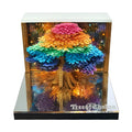 3D three-dimensional hand-torn paper carving Tree of Life ornament with 2026 weekly calendar