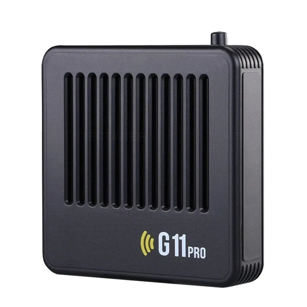 G11 PRO Dual System TV Set-top Box Open Source Game Console in black, with HDMI port and ABS casing