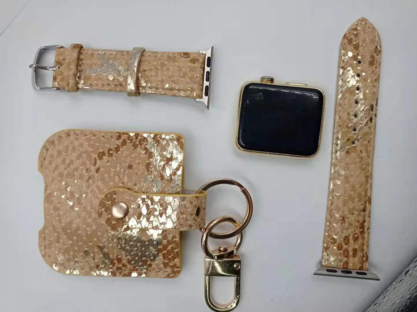 PU leopard print watch strap for Apple Watch 38mm and 42mm in a colour variant