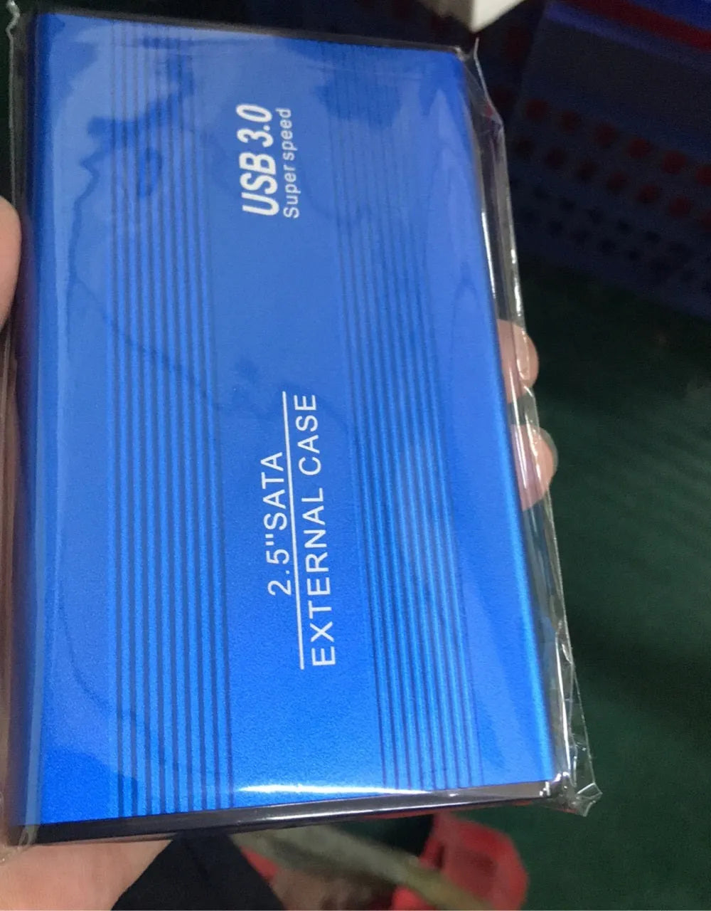 Black metal USB 3.0 hard disk enclosure for 2.5 inch SATA HDD or SSD