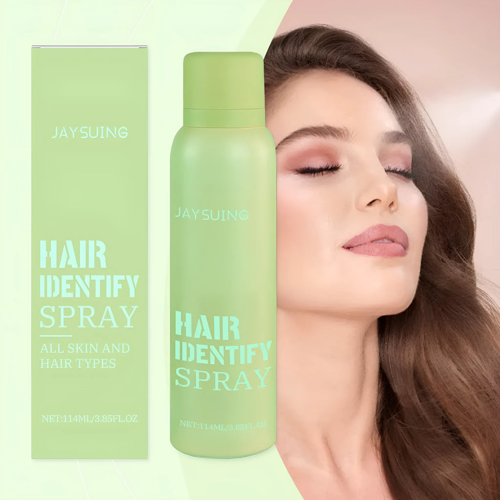 A 114ml bottle of Facial Hair Recognition Spray with a spray nozzle