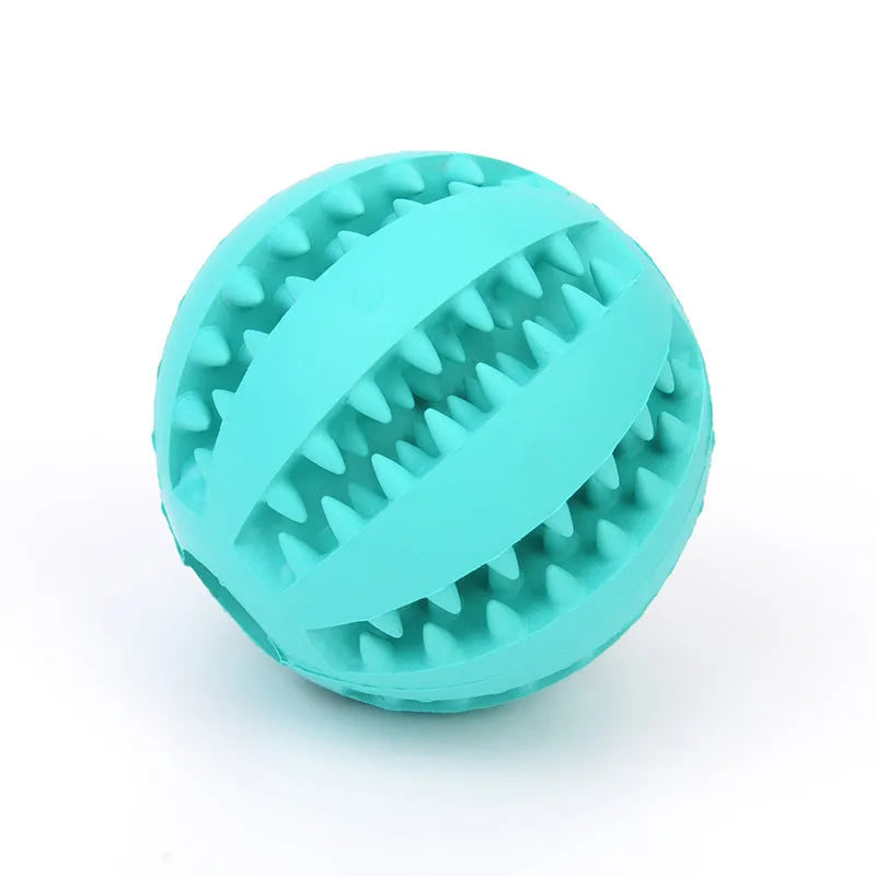 Non-toxic rubber mint feeding ball with built-in food storage bin for cats and dogs 5cm and 7cm multicolor