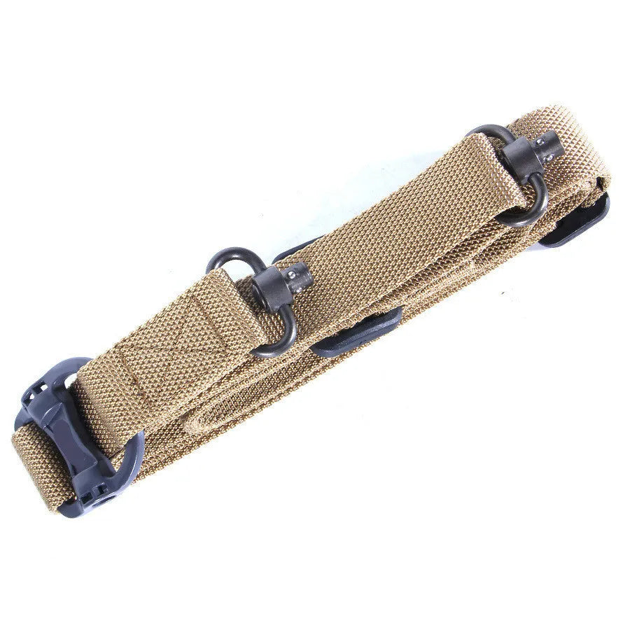 MS4 Tactical Nylon Multifunctional Task Strap Rope in black, stretched to show length.