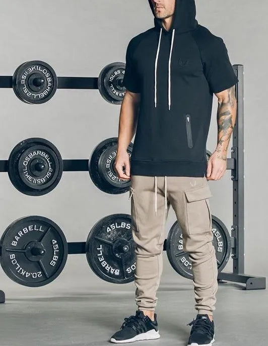 Bulun Cargo Joggers men casual cotton blend trousers with multiple cargo pockets black