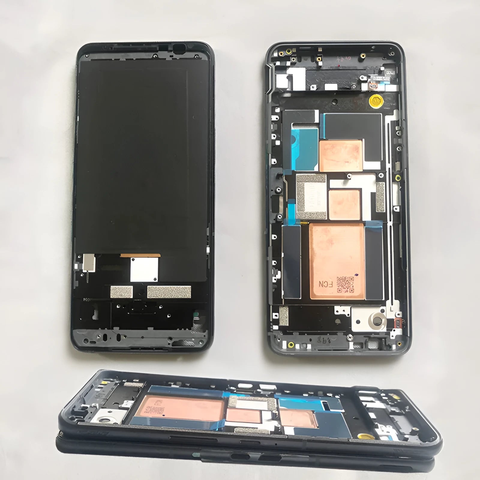 ASUS ROG5 glass back cover battery case replacement with middle frame and shoulder game keys