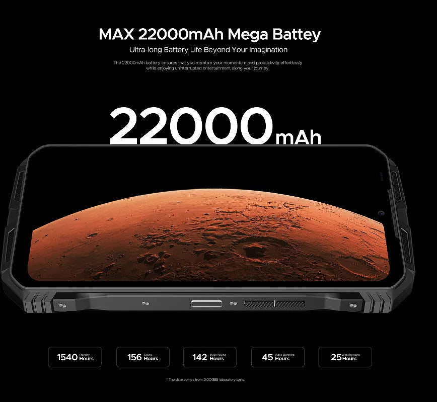 VMAX PRO black and grey mobile phone with plastic case and included charger