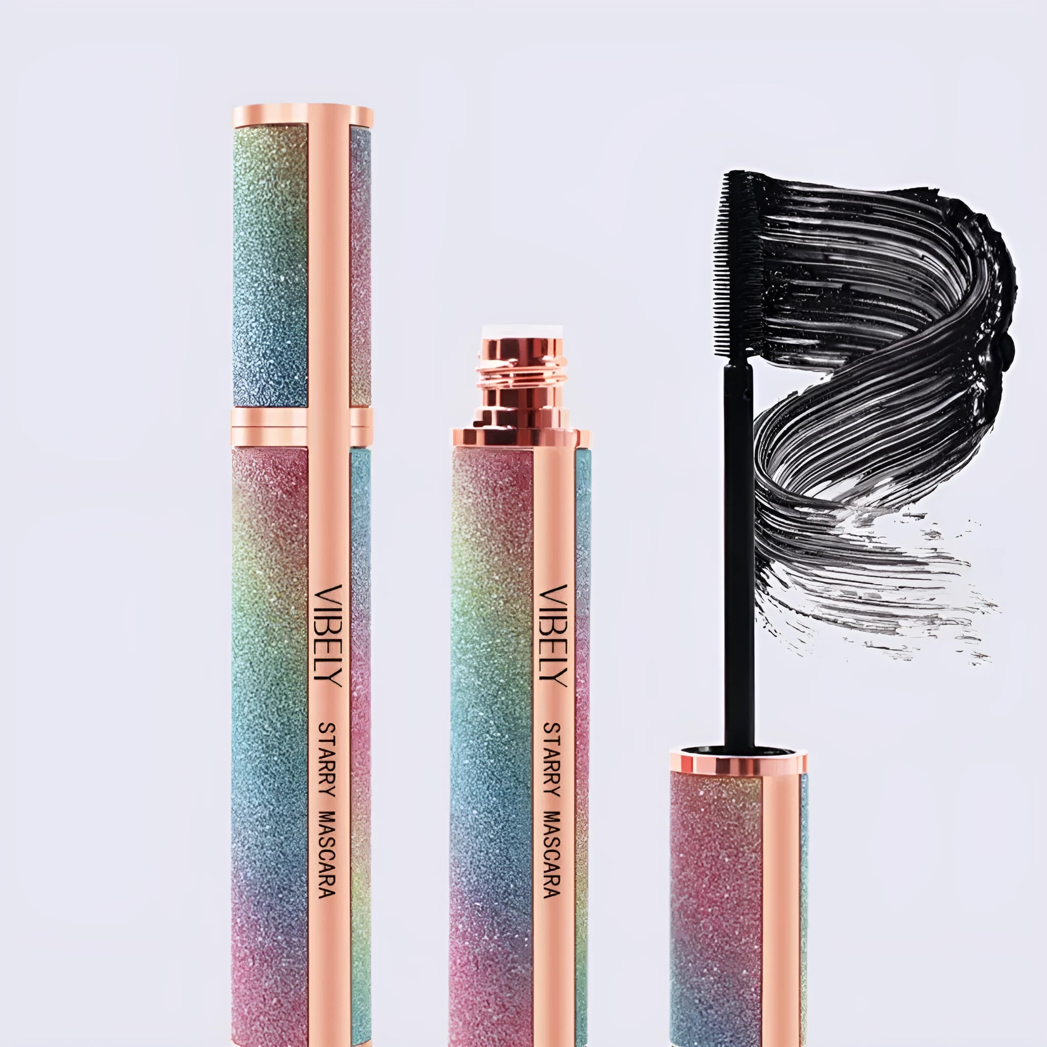 4D waterproof black mascara with applicator for long thick curling eyelashes