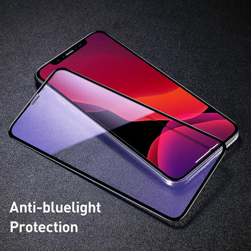 0.3mm black glass tempered film for iPhone XS 5.8 inch with applicator tool and two pieces