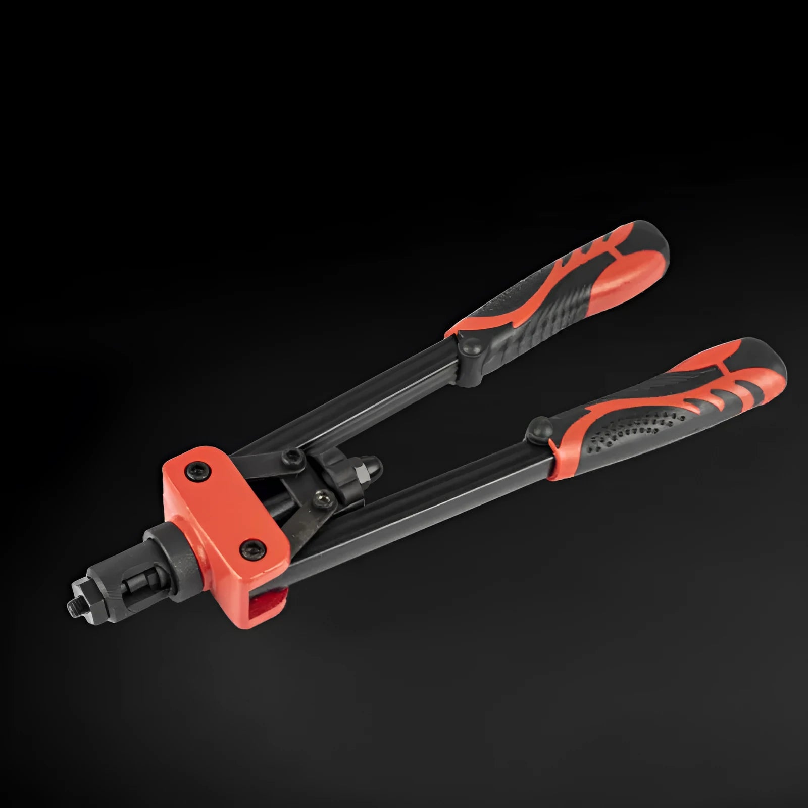 14-inch alloy pull-setter rivet nut tool with six interchangeable gun tips