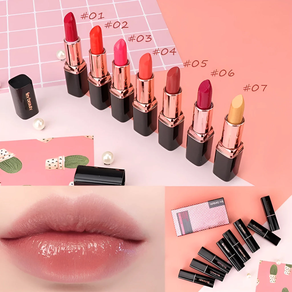 Fey Beauty moisturising lipstick stick in Cameo Brown Nude shade, 3.8g net content.