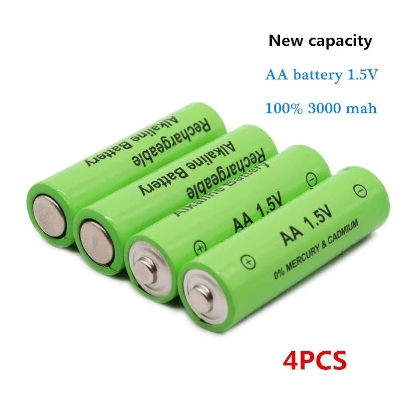 High capacity 3000mAh rechargeable AA alkaline battery pack