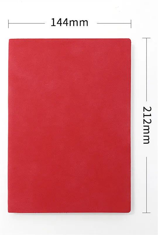 Soft noodle sheep leather buckle notepad in A5 and A6 with 100 sheets and 200 pages, beige Dao Lin paper, and colour cover options.