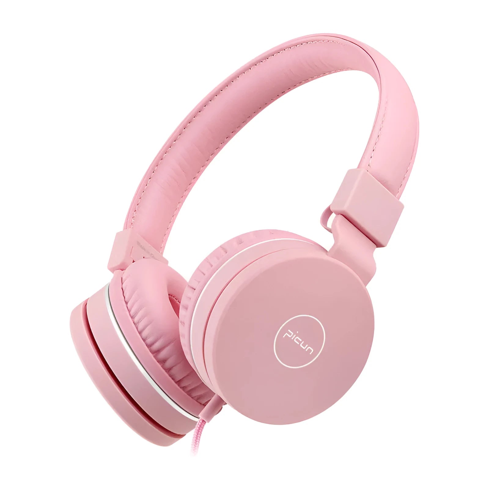 Bengoo C30 wired on-ear headphones in mint green with a braided cable and 3.5mm plug