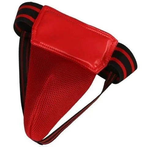 Fighting boxing training crotch protector with hard plastic shell and elastic band, black colour