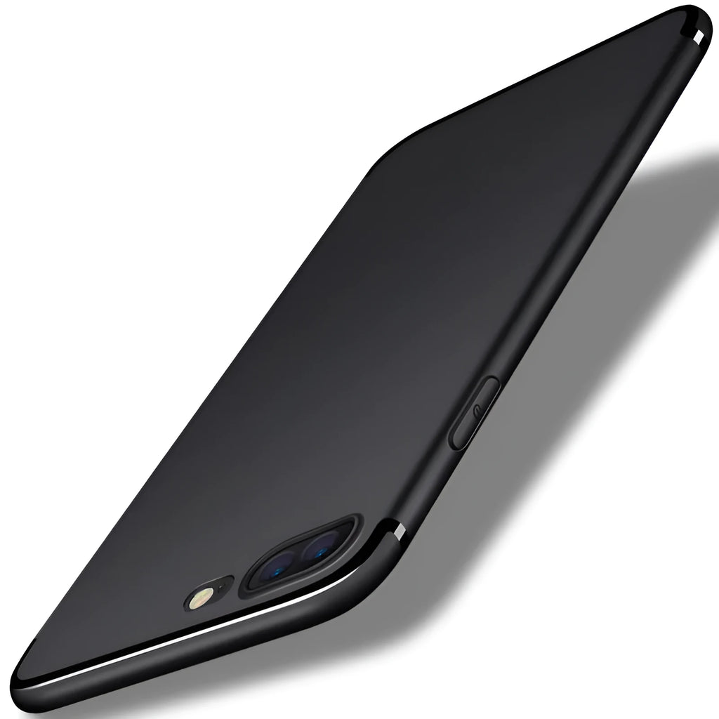 TPU silicone mobile phone case for iPhone 6 7 8 X models in black, blue, red, white.