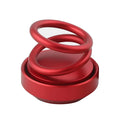 Double ring rotating car aromatherapy diffuser with aluminium alloy magnetic suspension holder in black