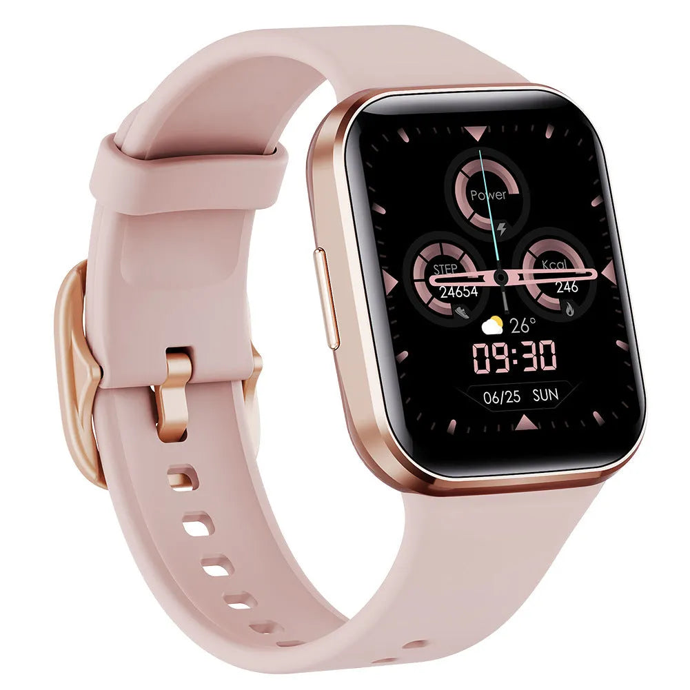 Smart watch with TFT screen, touch button, black colour, USB charging, plastic build