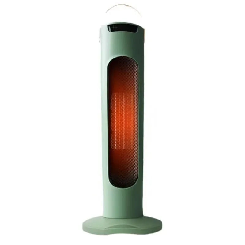 Vertical white or green electric PTC heater with remote control and timer, 2000W for rooms 30㎡ or more