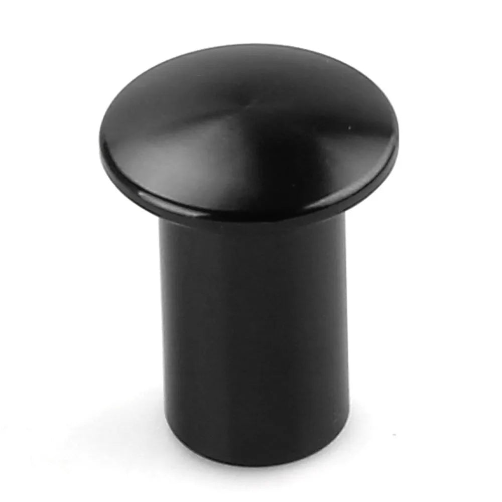 Aluminium alloy handbrake release button cap for car modification in gold, silver, black, blue, or red.