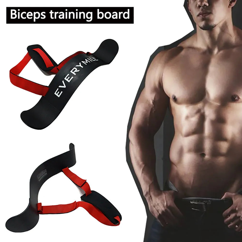 Black aluminium alloy dumbbell curling support plate for training barbell