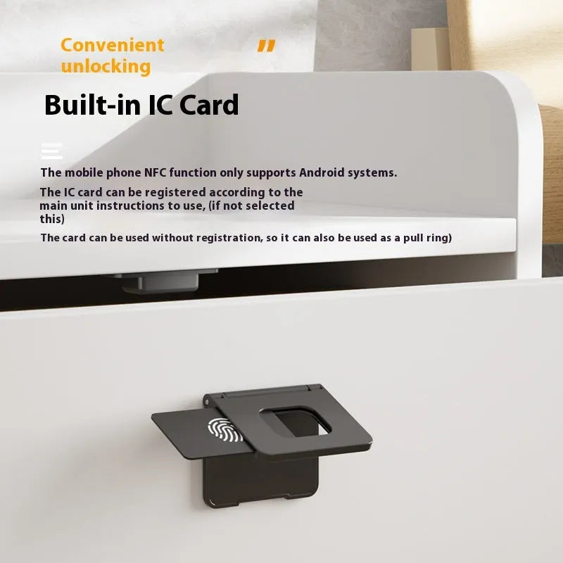 Punch free drawer lock F079 removable card version with key for wardrobes and safes.