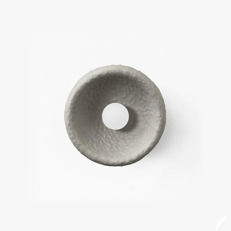 Modern Japanese-style wall lamp with a white resin shade in 20cm, 26cm, and 32cm sizes.