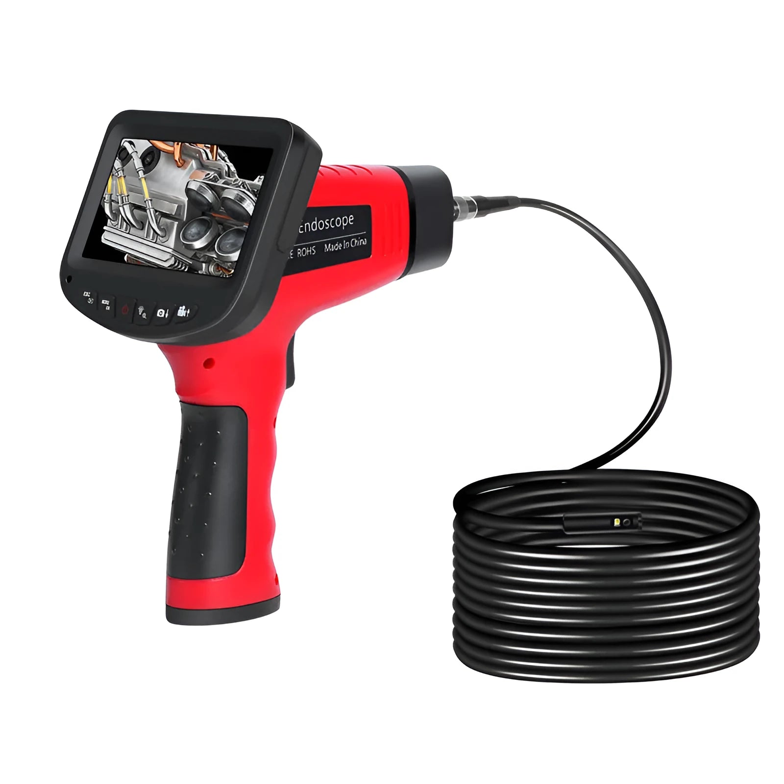 8.5mm dual-lens endoscope inspection camera with cable and memory card