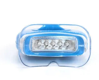 LED teeth whitening kit with wide edge lamp bead and buckle denture tray in white