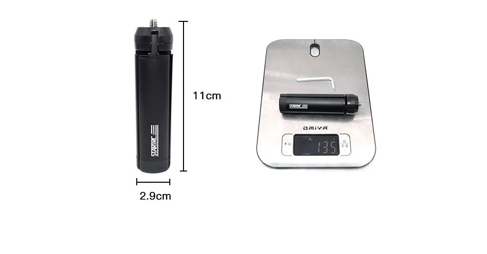 11cm silver aluminium clip bracket for mounting an iPhone to a table top tripod.