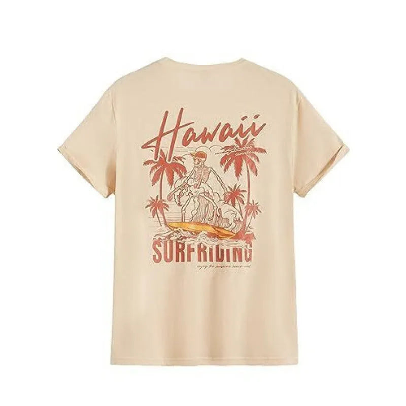 Printed men's street short-sleeved sports t-shirt with digital pattern design